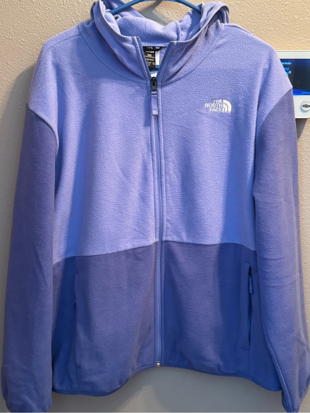 The North Face Women's Two-Tone Lavender Fleece Hoodie Jacket
